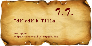 Török Tilla névjegykártya